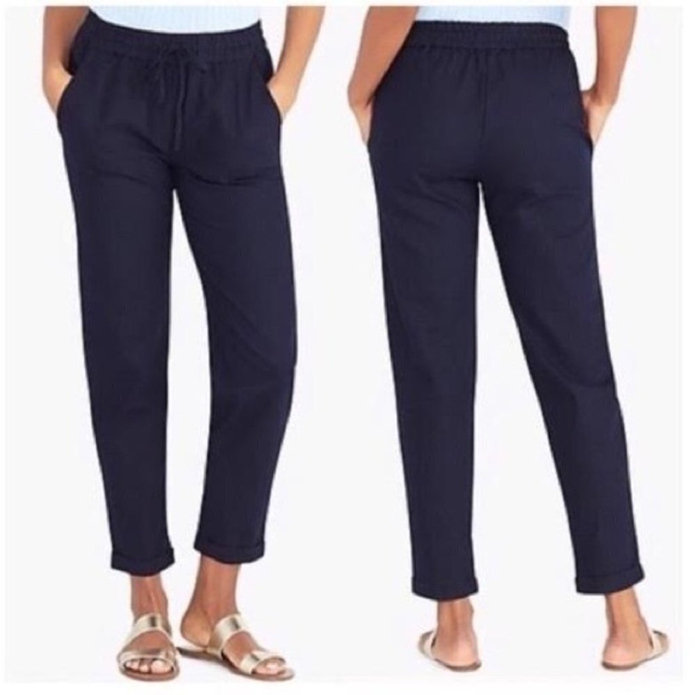 J. Crew Drapey Drawstring Pants In Navy Blue 6